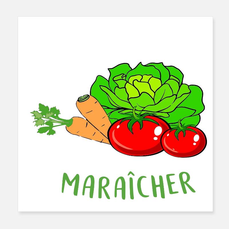 Maraicher Poster 20 x 20 cm