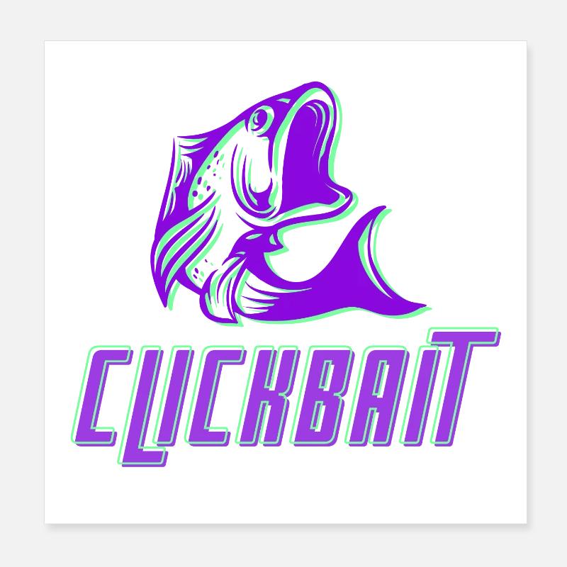 Clickbait Poster 20x20 cm