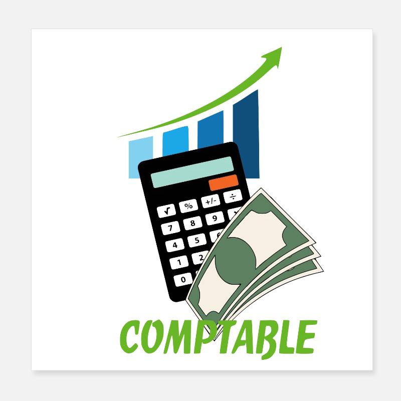 Buchhalter Poster 20x20 cm