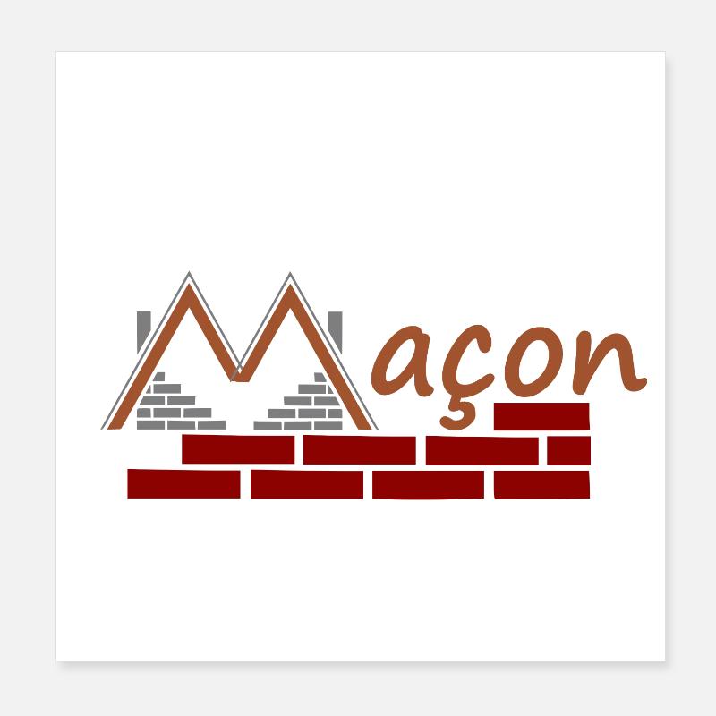 Maçon Poster 20 x 20 cm