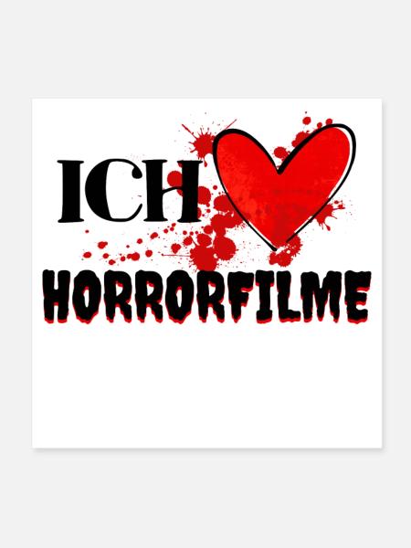 Kino Nacht Statement Ich Liebe Movies Herz Filme - Poster 20x20 cm - Weiß - Vorne