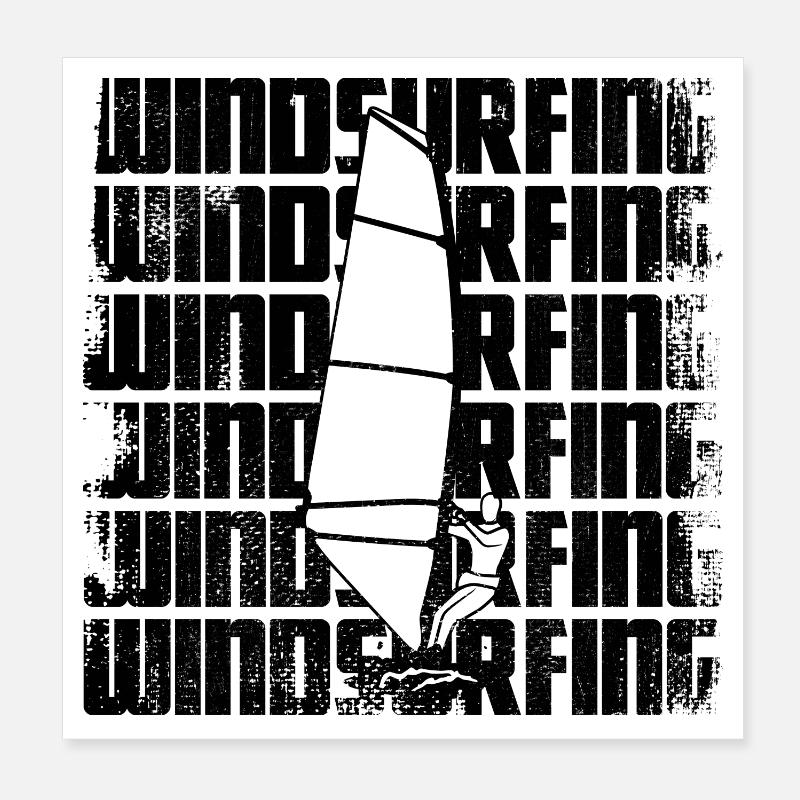 Planche à voile Poster 20 x 20 cm