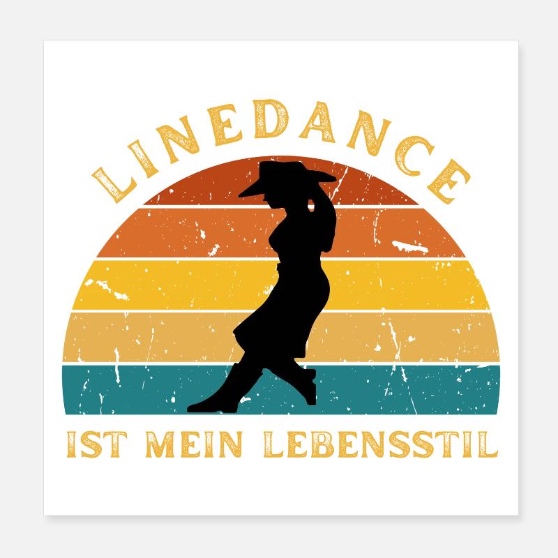 Geschenkidee: Line Dance ist mein Lebensstil Poster 20x20 cm
