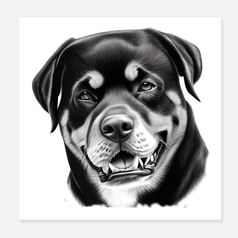 Wunderschöner Rottweiler Poster 20x20 cm