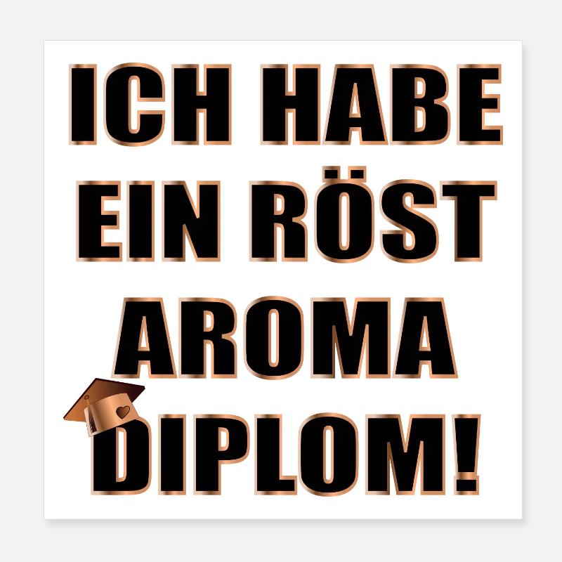 Grill Diplom Abschluss Poster 20x20 cm