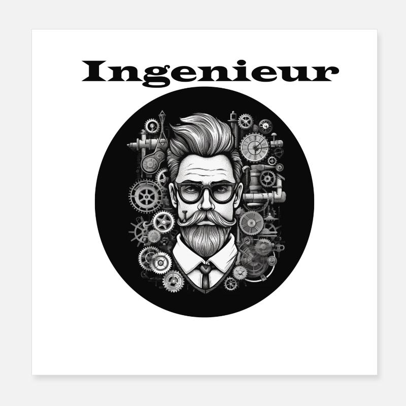 Engineer Poster 8" x 8" (20x20 cm)