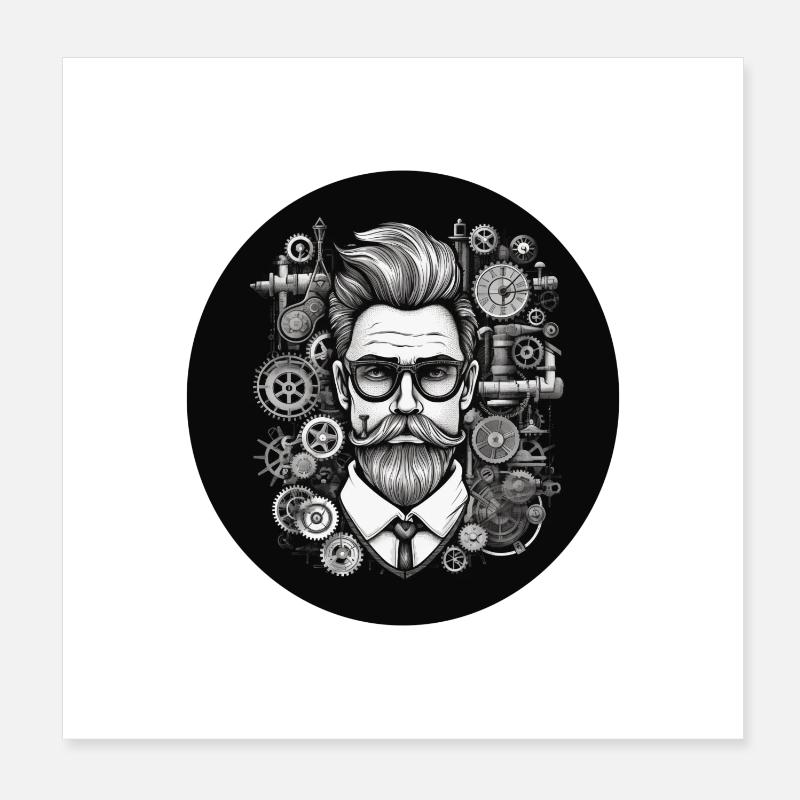 Trust me Engineer weiß Poster 20x20 cm