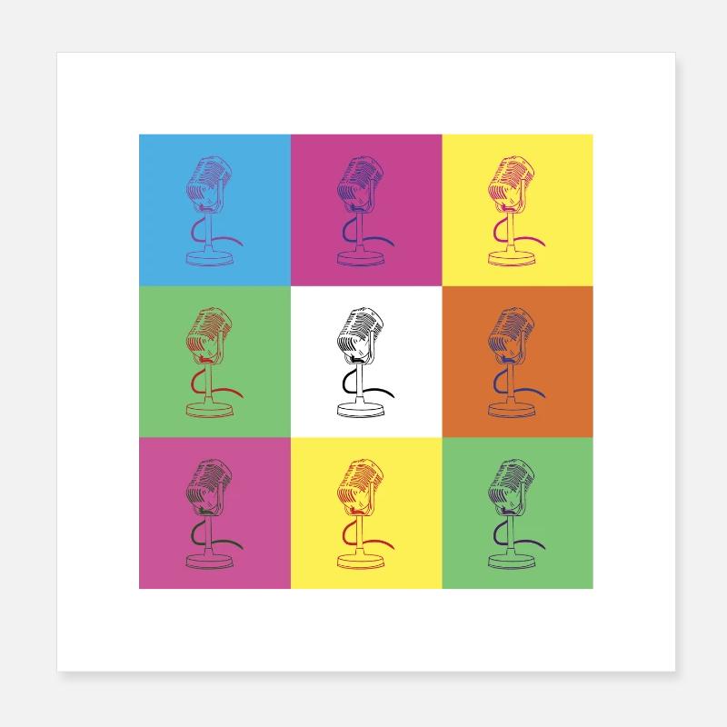 Conception du microphone Poster 20 x 20 cm