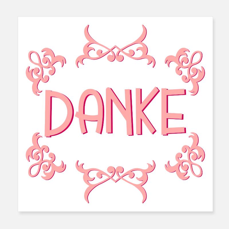 Dankeschöngeschenke DANKE SPRÜCHE Poster 20x20 cm