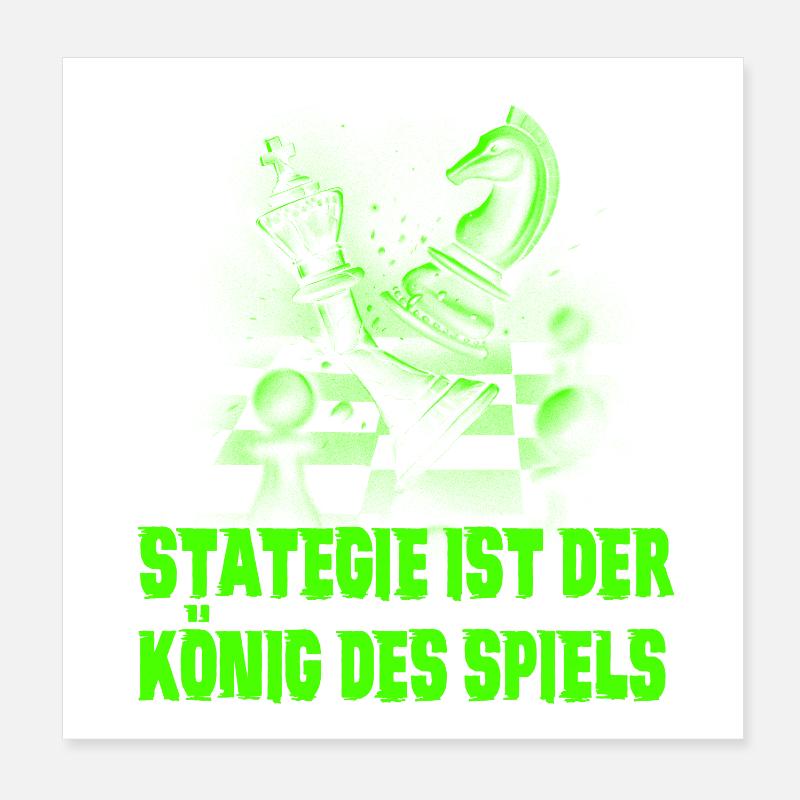 Schach Design Poster 20x20 cm
