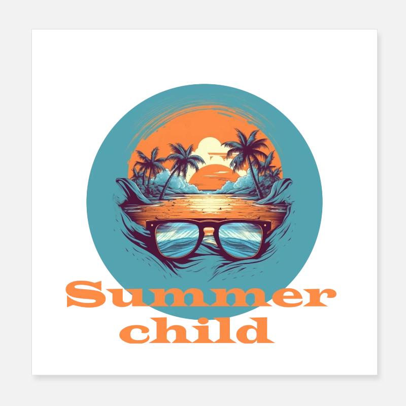 Enfant d’été Poster 20 x 20 cm