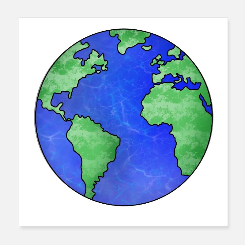 Unser Planet die Erde Poster 20x20 cm