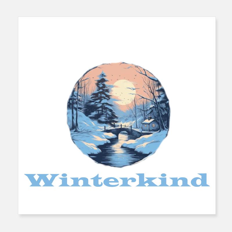 Enfant d’hiver Poster 20 x 20 cm