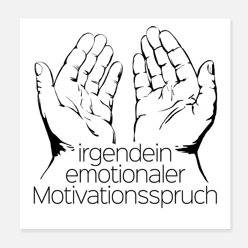 Motivation - Poster 20x20 cm - Weiß