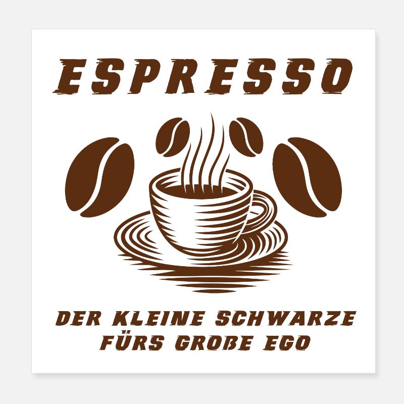 Espresso Design - Poster 20x20 cm - Weiß