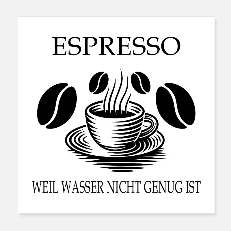 Espresso Design Poster 20x20 cm