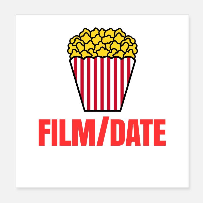 Films Films Popcorn Binge Watching Déclaration Cinéma Poster 20 x 20 cm
