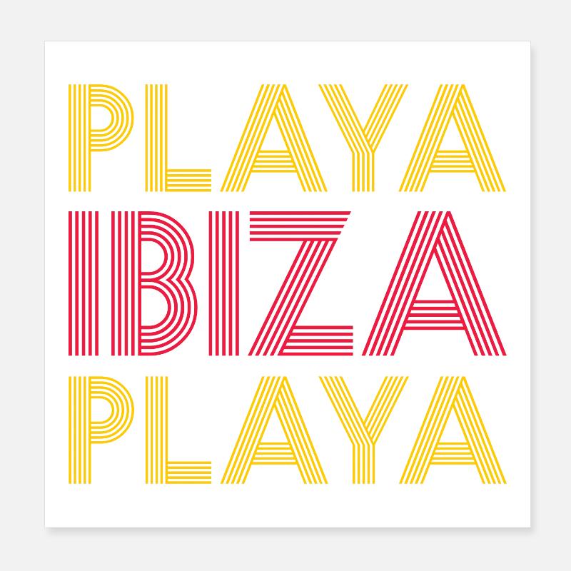 IBIZA España Spain Spain Poster 8" x 8" (20x20 cm)