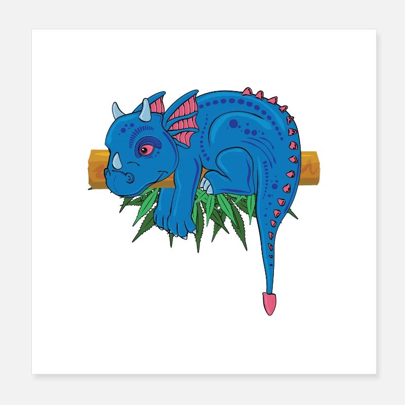 Aventure enchanteresse du dragon Poster 20 x 20 cm