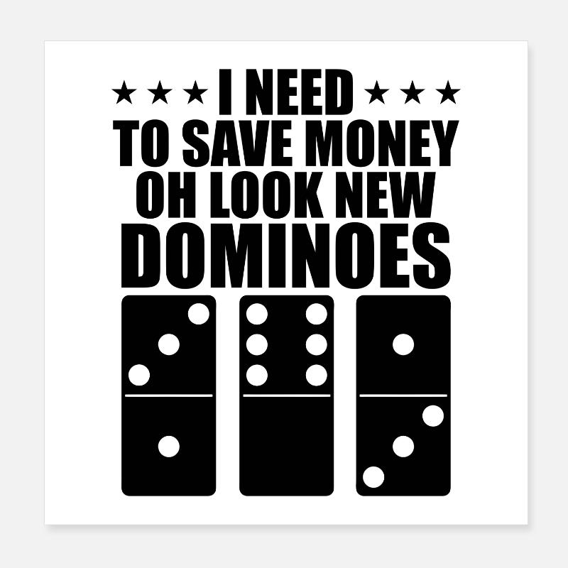 Conception de domino Poster 20 x 20 cm
