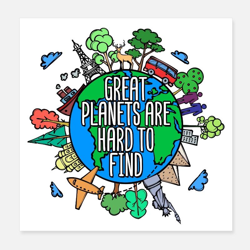 Baum Erde Planet Statement Naturschutz Natur Poster 20x20 cm