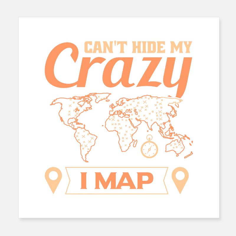 Conception cartographique Poster 20 x 20 cm