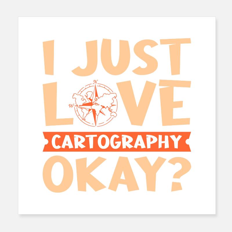 Conception cartographique Poster 20 x 20 cm