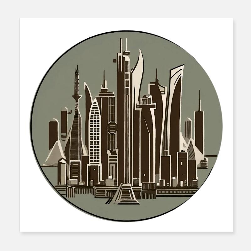 Skyscraper Poster 8" x 8" (20x20 cm)