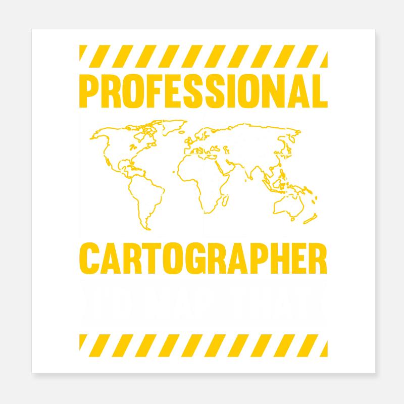 Conception cartographique Poster 20 x 20 cm