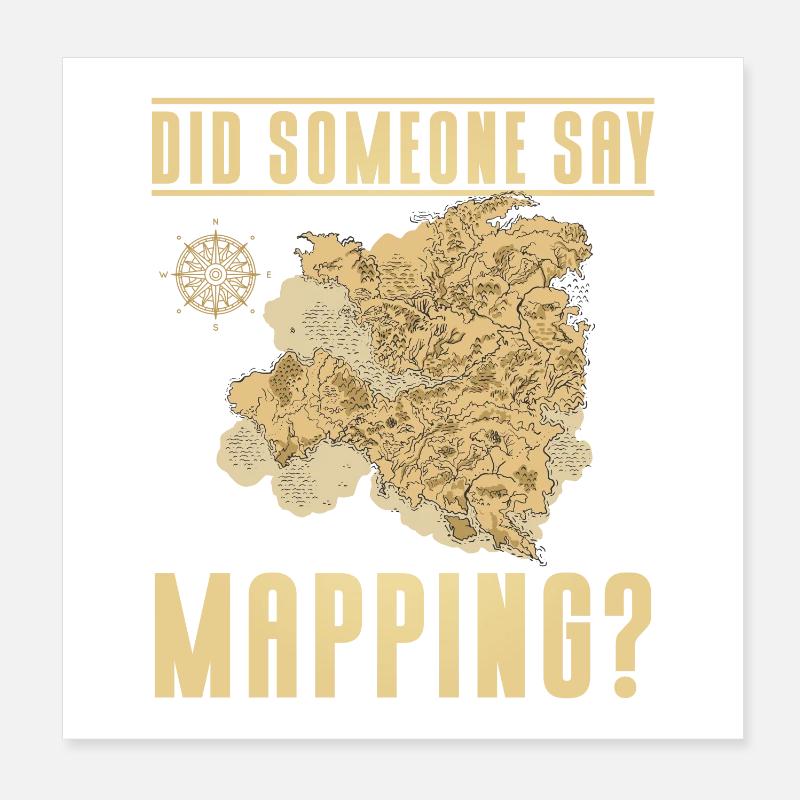 Conception cartographique Poster 20 x 20 cm