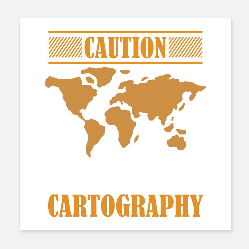 Conception cartographique Poster 20 x 20 cm