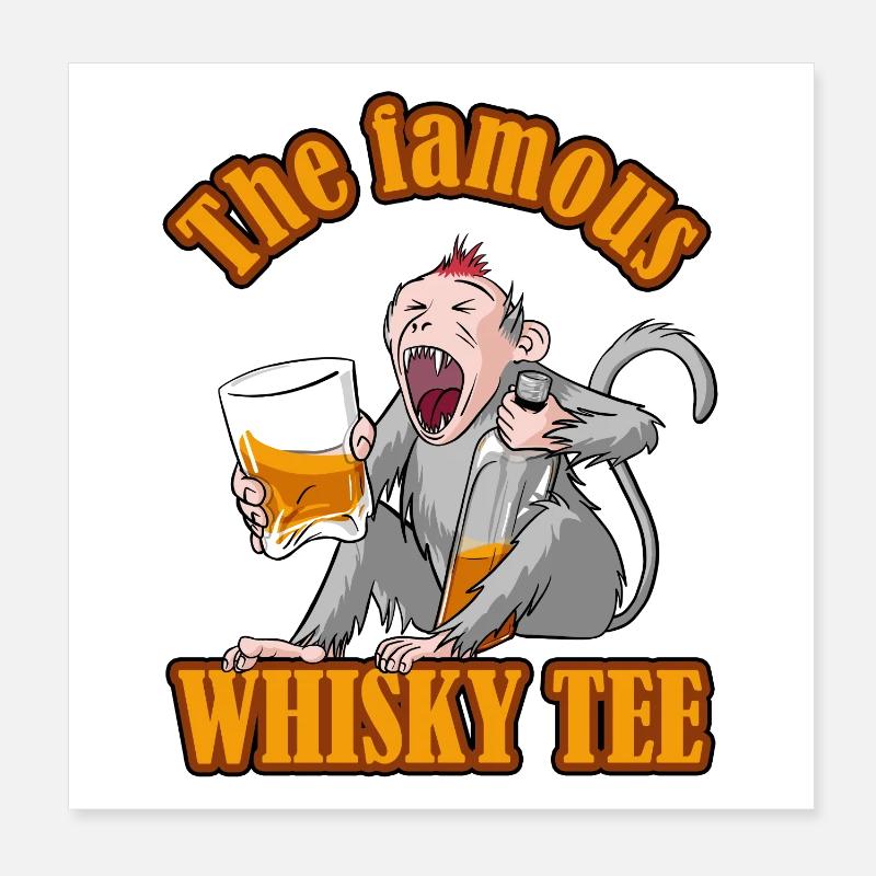 The Famous Whisky Tee – Aper‘Monkey Edition Poster 20 x 20 cm