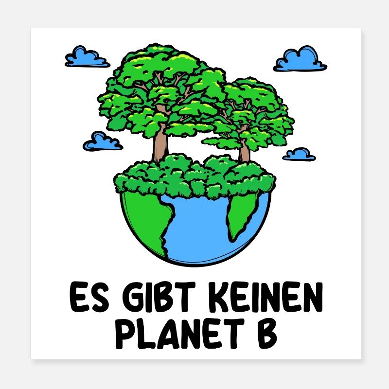 Erde Statement Planet Baum Naturschutz Natur Poster 20x20 cm