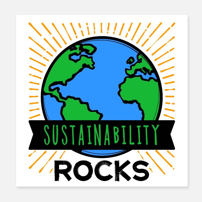 Erde Mutter Natur Nachhaltigkeit Statement Umwelt Poster 20x20 cm