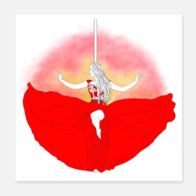 Pole dance en chaleur Poster 20 x 20 cm