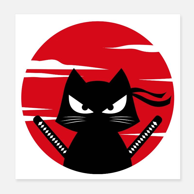 Cat Mangastyle Anime Manga Japanese Animation Poster 8" x 8" (20x20 cm)