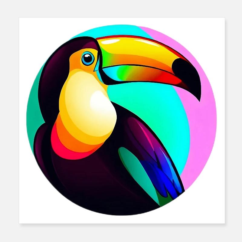 Tukan Poster 20x20 cm