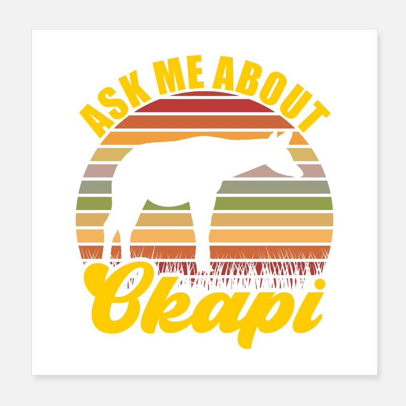 Découvrez l'okapi à l'état sauvage Poster 20 x 20 cm