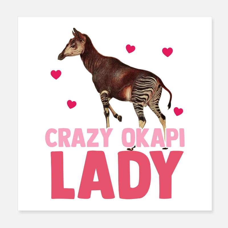 Im Herzen des Waldes Okapi Poster 20x20 cm