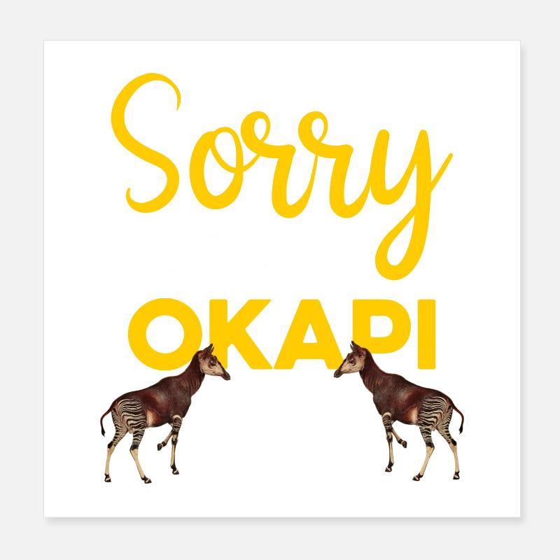 Okapi highlights at the zoo Poster 8" x 8" (20x20 cm)
