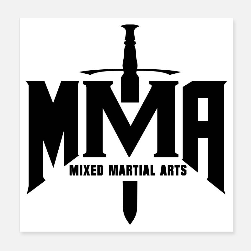 Mixed Martial Arts MMA Design Sword Poster 20x20 cm