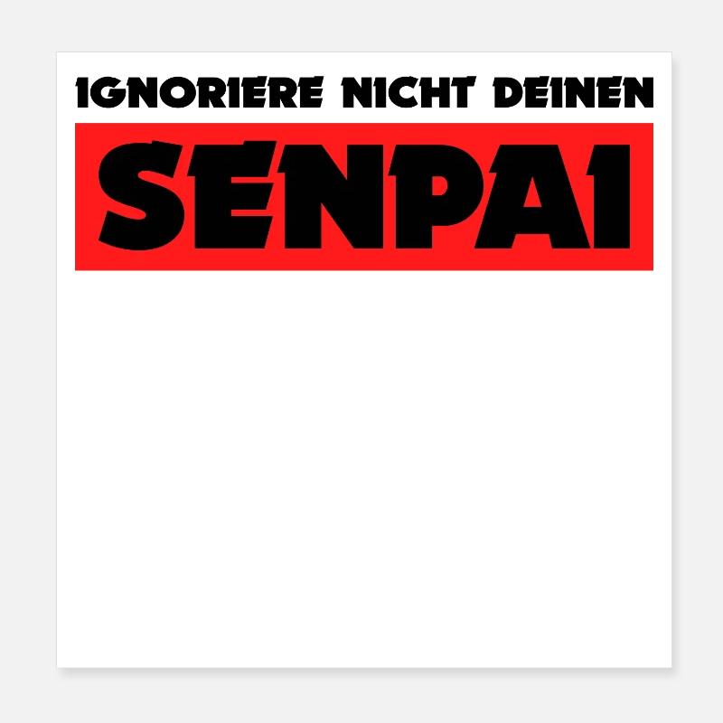 Senpai Statement Mangastyle Anime Japan Comic Poster 20x20 cm