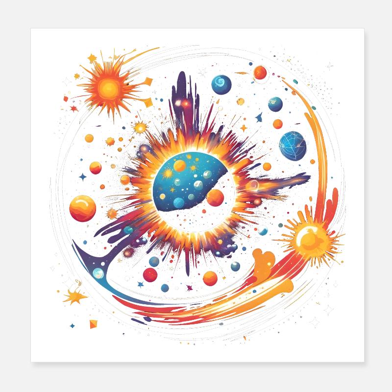 Urknall Poster 20x20 cm