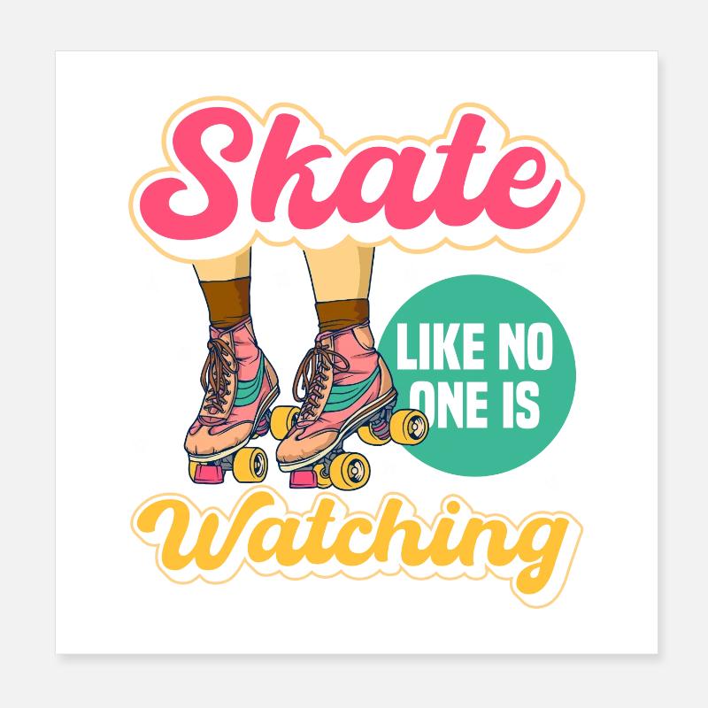Rollschuh Design Poster 20x20 cm