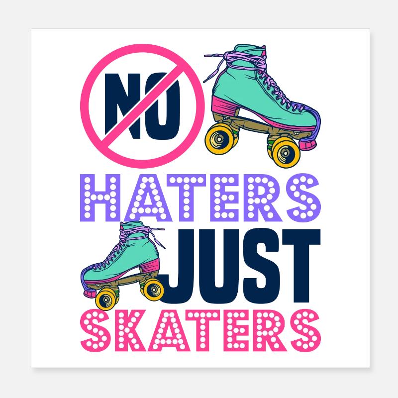 Rollschuh Design Poster 20x20 cm