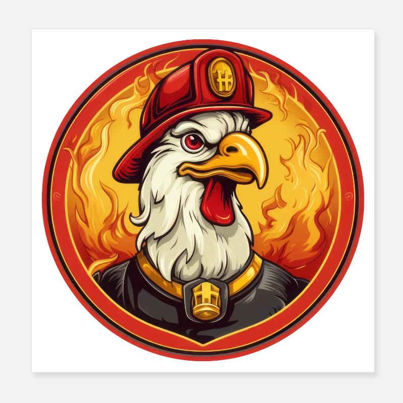 Brigade des pompiers de Hahn Poster 20 x 20 cm