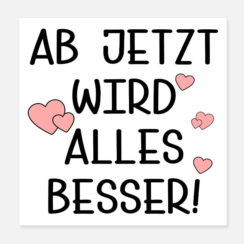 TRANSFORMATION BESSER WERDEN Poster 20x20 cm