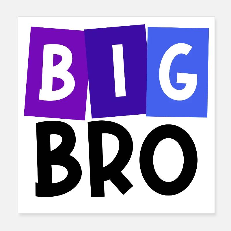 Stolzer Großer Bruder Bruderherz Statement Bro Poster 20x20 cm