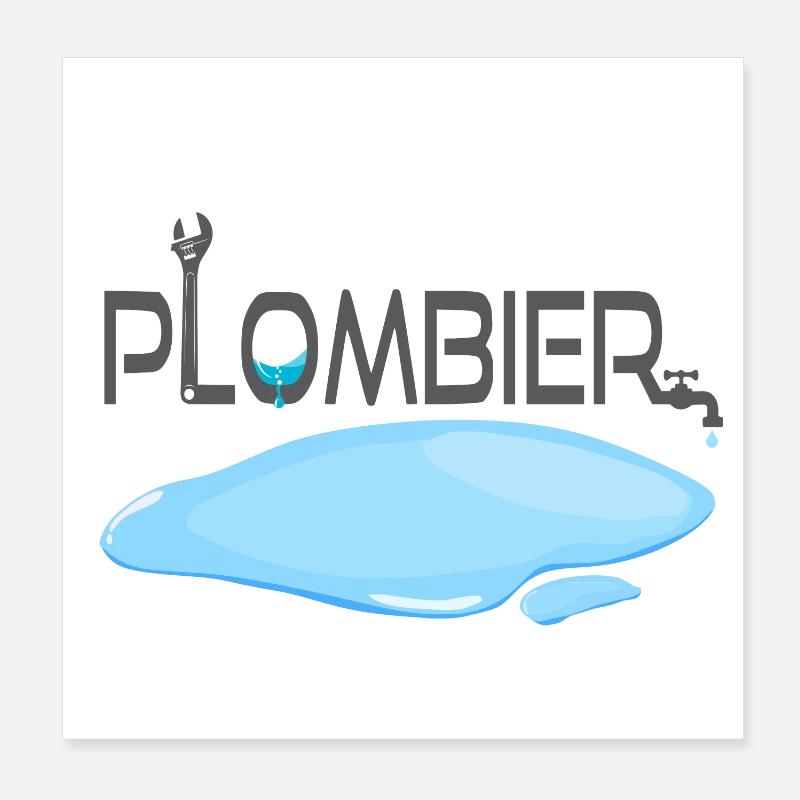Plumber Poster 8" x 8" (20x20 cm)