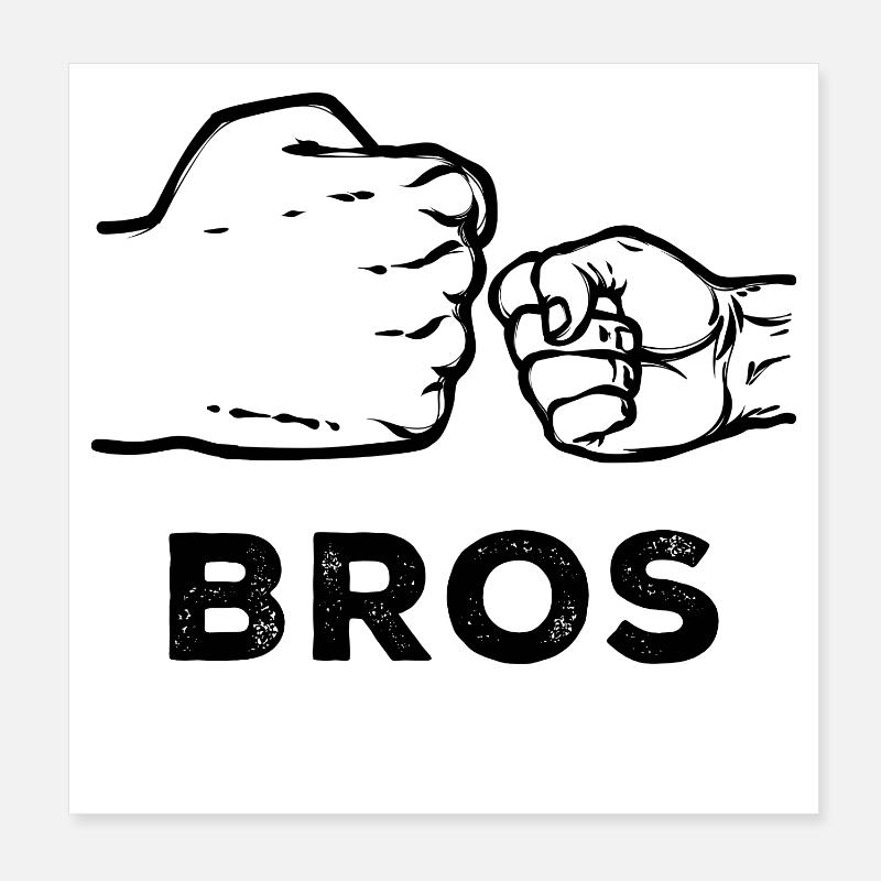 Bros Cool Dire frères et sœurs Big Brother Poster 20 x 20 cm